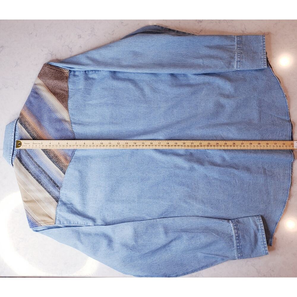 PENDLETON X WRANGLER Long Sleeve Western Work Shirt Cotton & Wool Men's Large - Picture 10 of 10